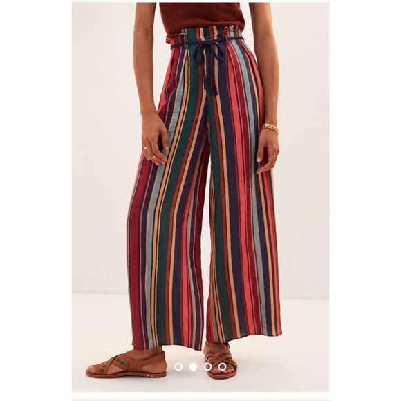 Anthropologie Farm Rio Striped Wide-Leg Pants Size S - Picture 9 of 9